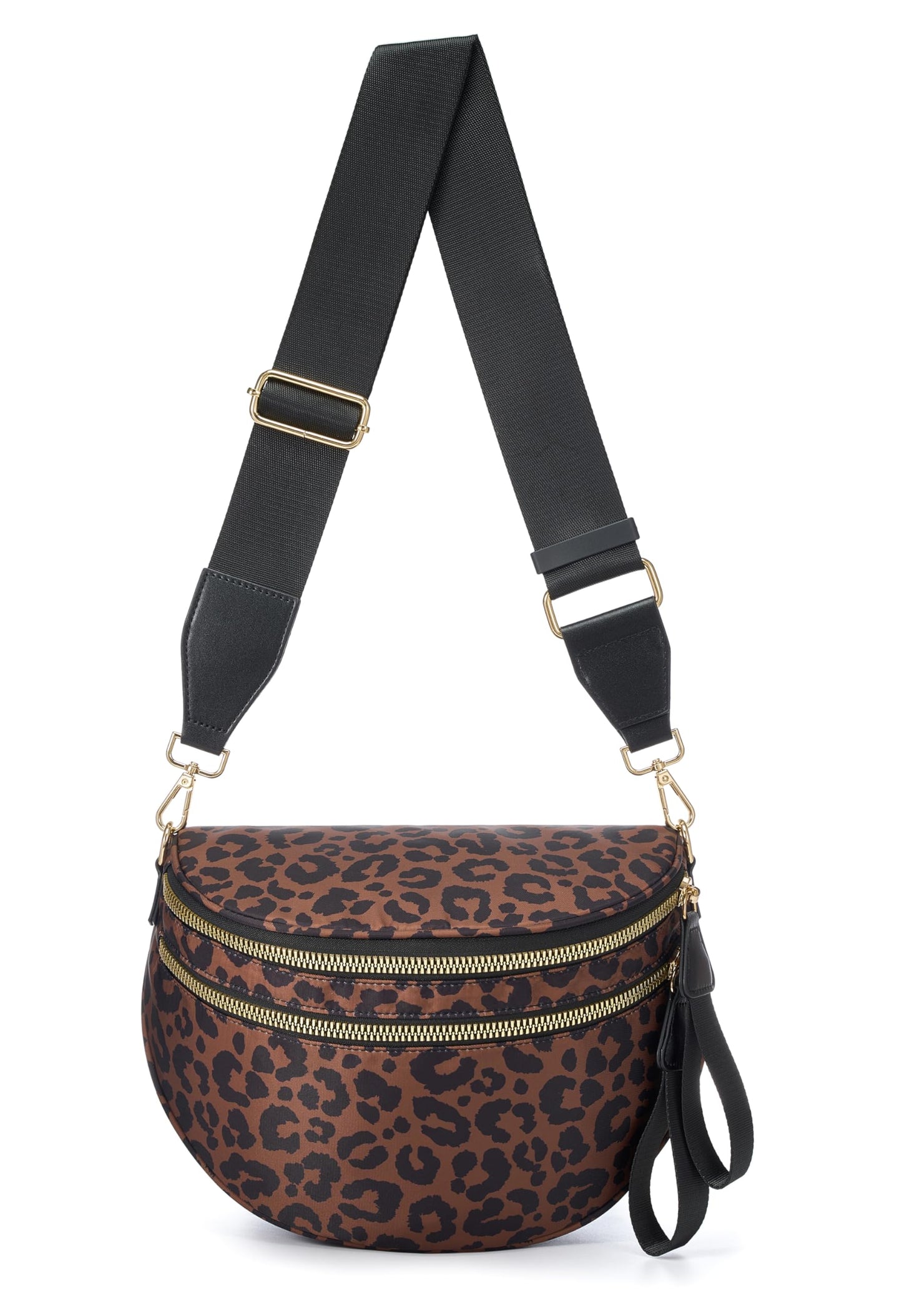 HOTFEIBOON Spacious Nylon Crossbody Bag Bum Bag Handbags Wallets Purses Trendy Shoulder Bag for Women