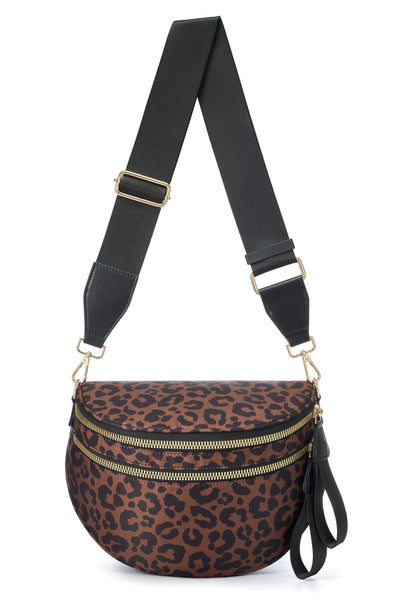 HOTFEIBOON Spacious Nylon Crossbody Bag Bum Bag Handbags Wallets Purses Trendy Shoulder Bag for Women