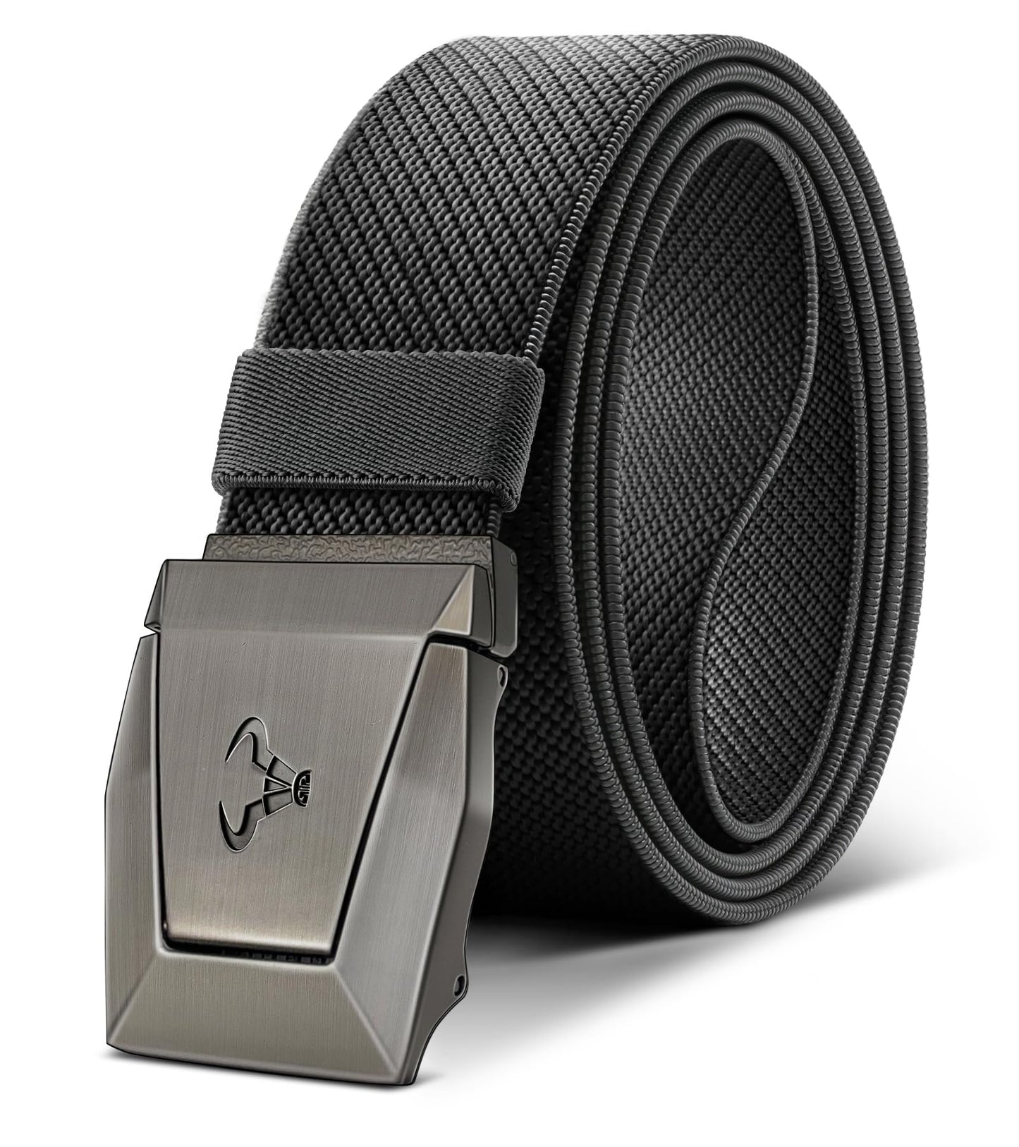HOTBULLIANT Stretch Tactical Web Belt For Men-Trimmable 1.5"-Adjustable Fit | Smooth Sliding | Adjustable for Precise Fit | Tailored Size | Rugged Nylon for Heavy Duty, Hiking, Hunting