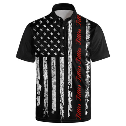 HOTGolf Polos for Men Funny Moisture Wicking Golf Shirts Performance Quick-Dry Polo Shirts Short Sleeve