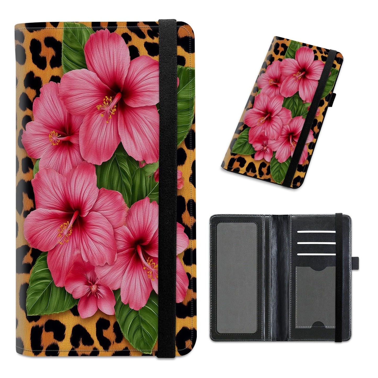 HOTCheckbook Cover for Personal Checkbook Leather Check Book Covers for Women Men with RFID Blocking Multi Card Slots Lightweight Compact Wallet, Retro Music Note