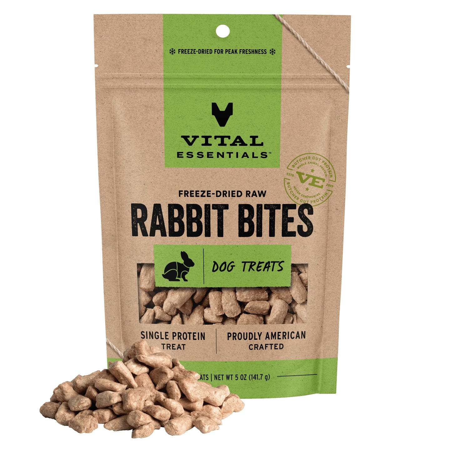 HOTVital Essentials Freeze Dried Dog Treats, Salmon Bites, 2.5 oz Bag | Single Animal Protein, Premium Quality, Grain-Free Training Treats, USA Made with U.S. & Globally Sourced Ingredients