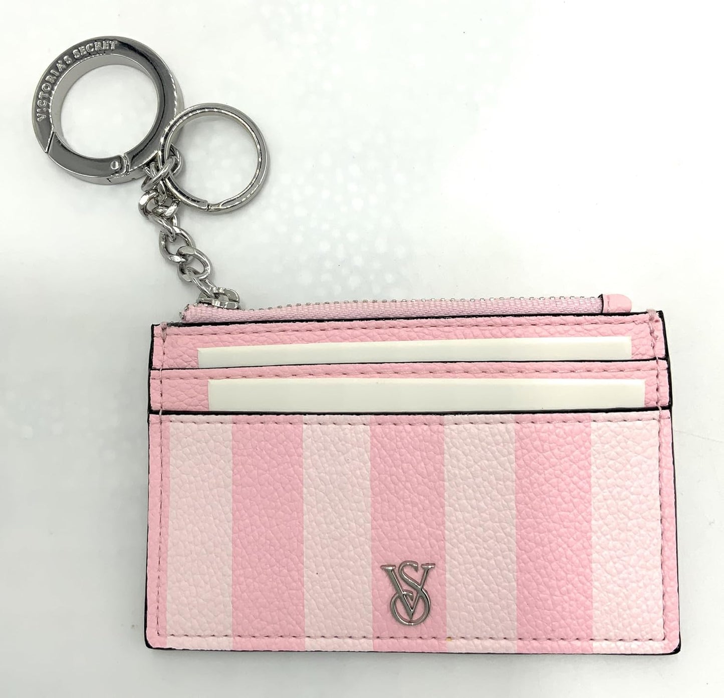 HOTVictoria's Secret The Victoria Card Case Keychain (Lt. Pink/Pink)