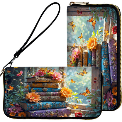 HOTWristlet Wallets for Women,Ladies Women's Wallet,Clutch Purses for Female Leather Large Capacity Credit Card Holder with Zipper Slim Cute Coin Pocket,RFID Blocking,Cute Funny Eye Purple