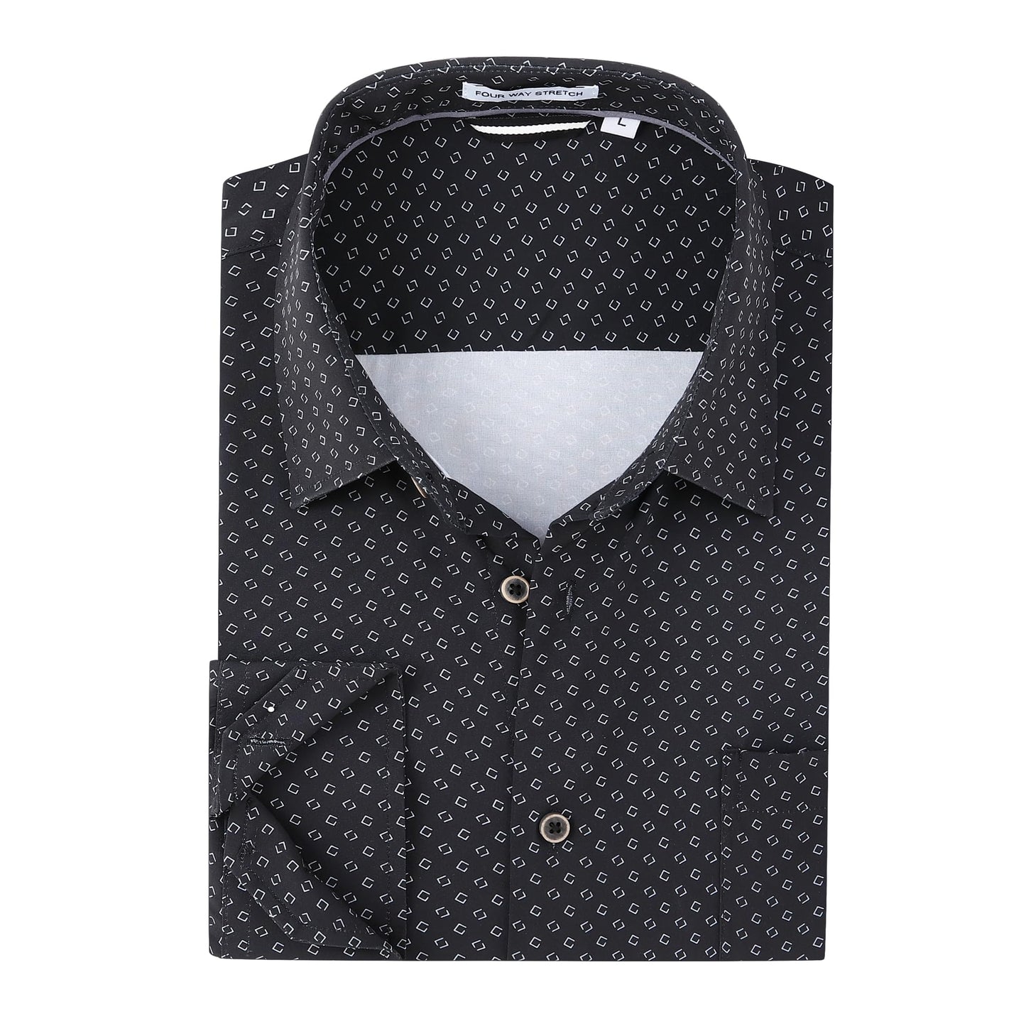 HOTAlex Vando Mens Printed Dress Shirts Regular Fit Casual Button Down Shirt | Wrinkle resistant, Machine washable, Contrast on inner collar & cuff, True-to-size cut, Business & Daily, Easy outfit pairing