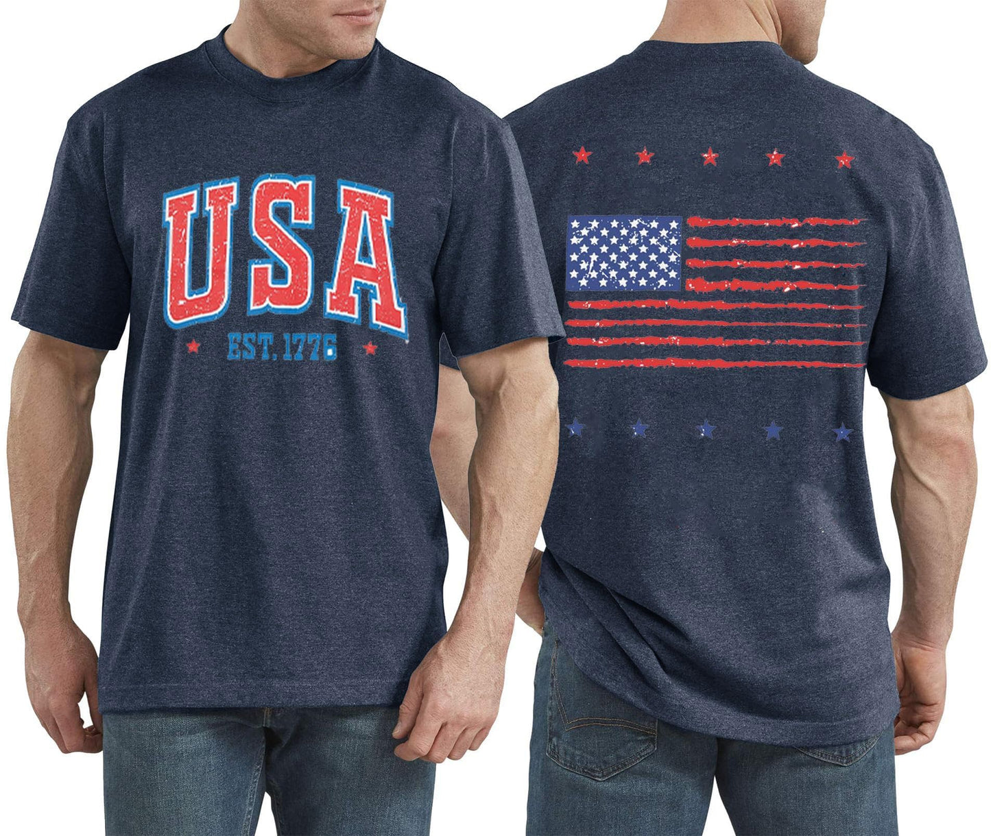 HOT250th Anniversary Shirts for Men 4th of July Shirt America Flag Patriotic Graphic Independence Day Casual Tops