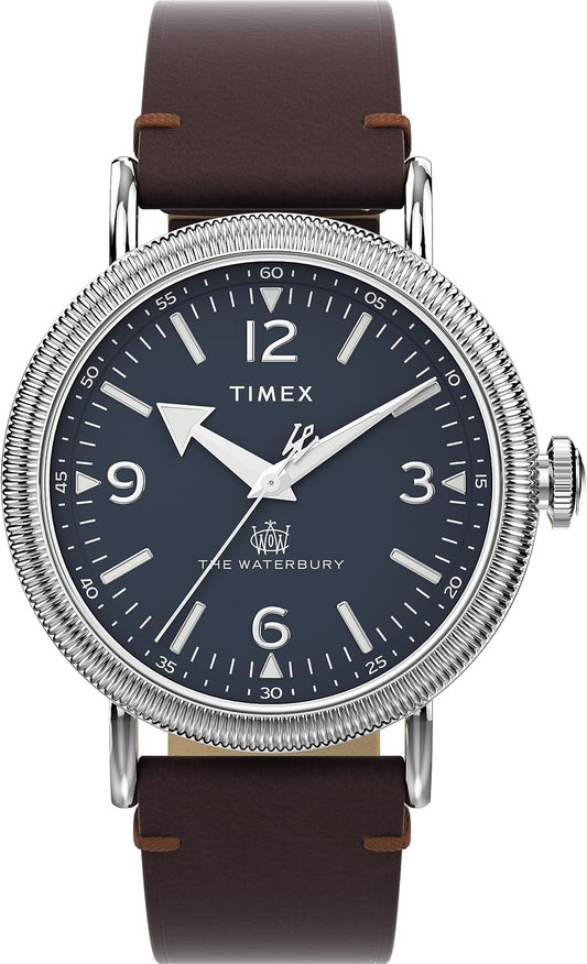HOTTimex Waterbury 39mm Men’s Analog Watch | Durable Stainless Steel Case | Day and Date Window | Durable Design | 100M Water Resistance
