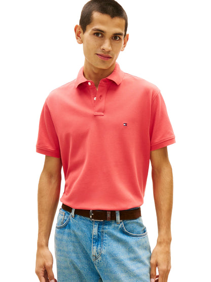 HOTTommy Hilfiger Men's Short Sleeve Polo Shirts in Classic Fit with Stretch and Organic Pique Cotton