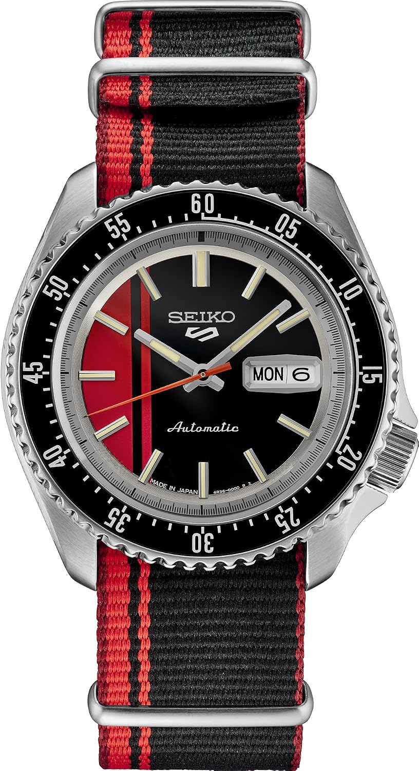 HOTSEIKO 5 Sports Automatic Watch for Men | 5 Sports - Day/date Calendar, Lumibrite Hands and Markers, Rotating Bezel, 100m Water-Resistant, 4R36 Movement