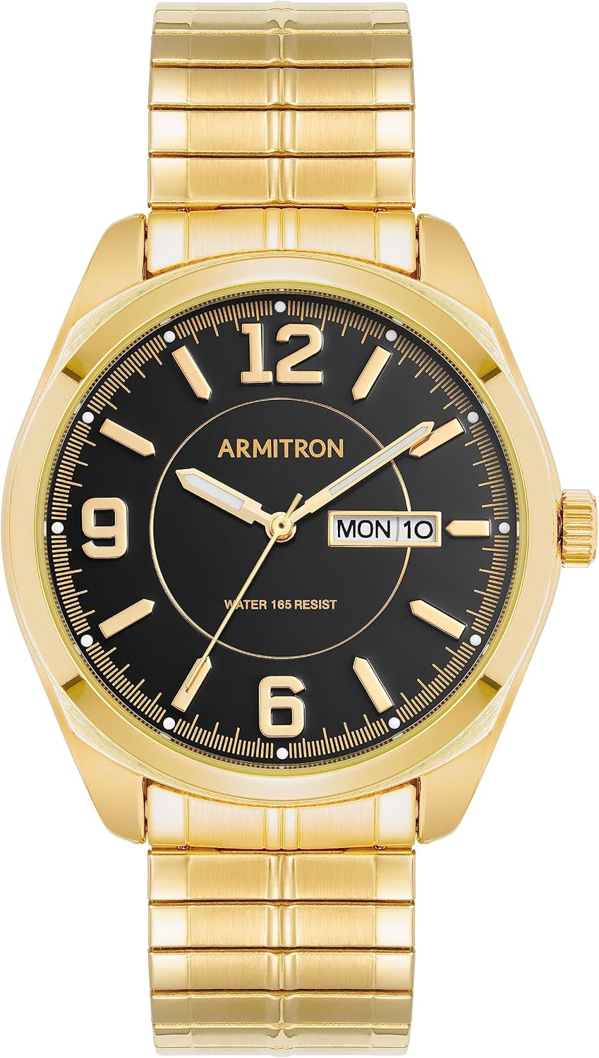 HOTArmitron Men's Day-Date Function Expansion Band Watch, 20-4591