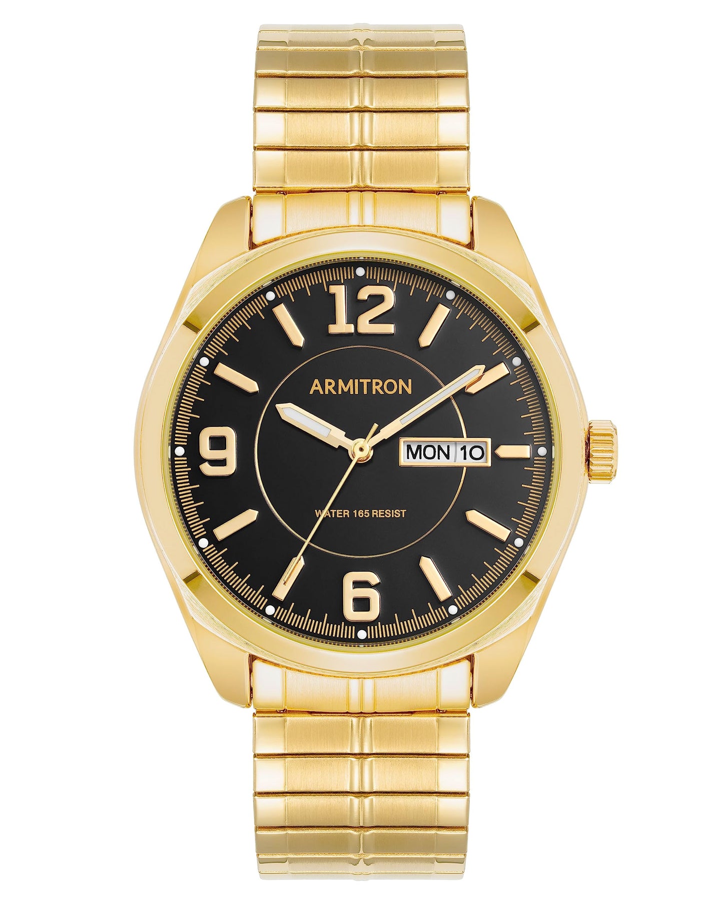 HOTArmitron Men's Day-Date Function Expansion Band Watch, 20-4591