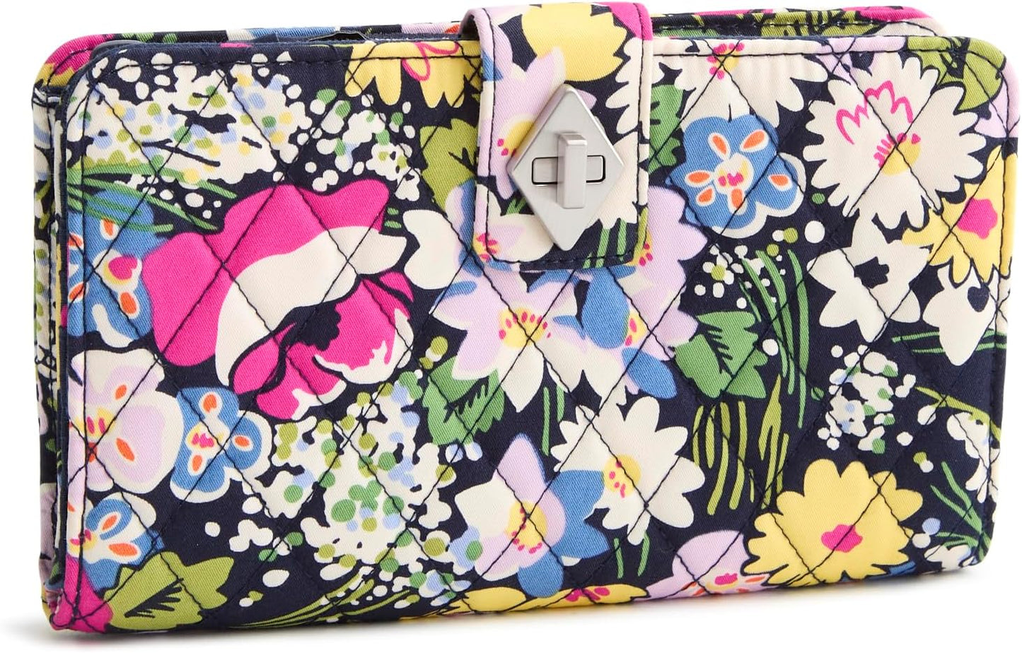 HOTVera Bradley Women's Premium Cotton Turnlock Wallet – Vibrant Paisley