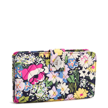 HOTVera Bradley Women's Premium Cotton Turnlock Wallet – Vibrant Paisley