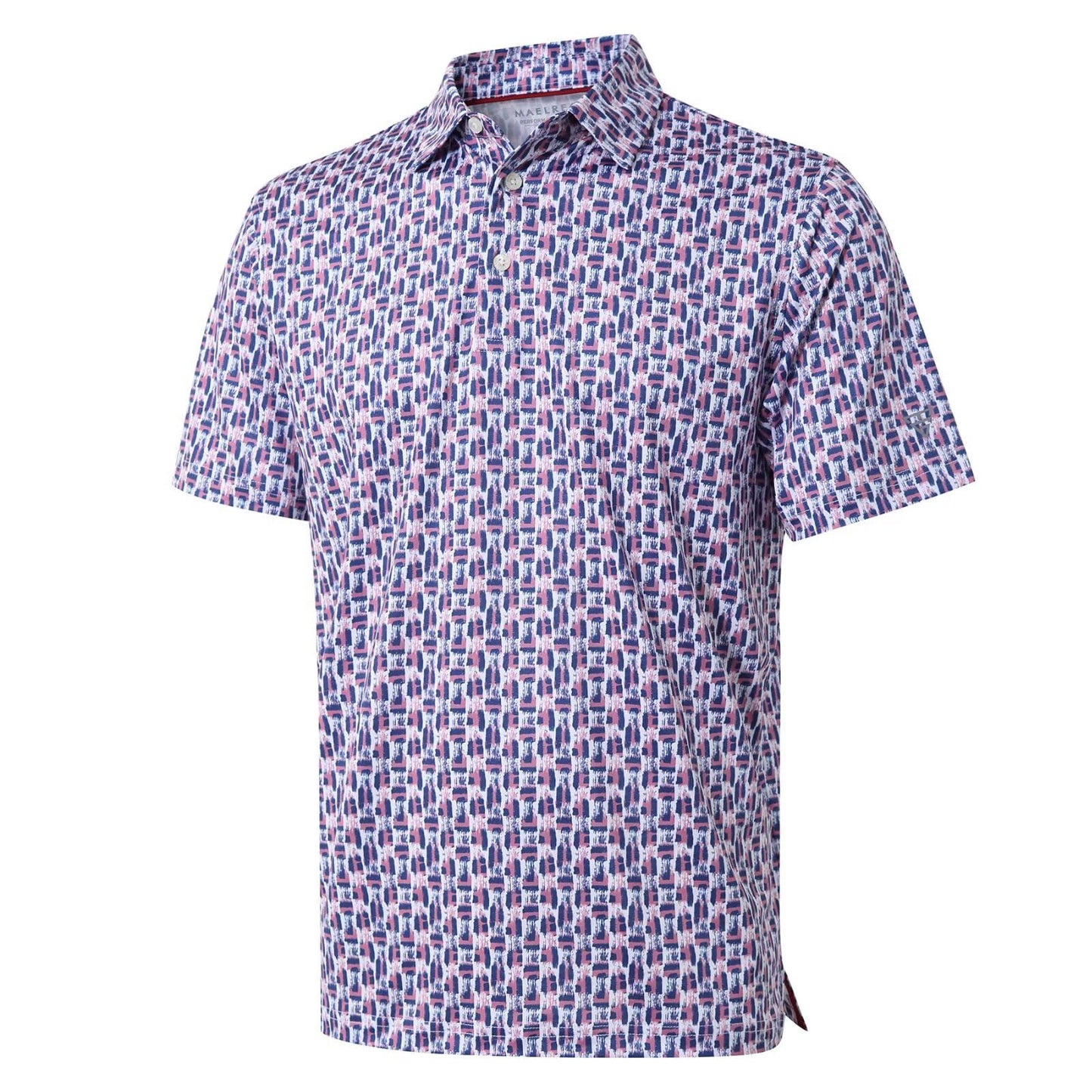 HOTGolf Shirts for Men Dry Fit Short Sleeve Print Performance Moisture Wicking Polo Shirt