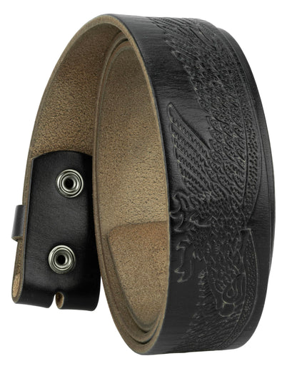 HOTGelante Genuine Full Grain Leather Belt Strap without Belt Buckle