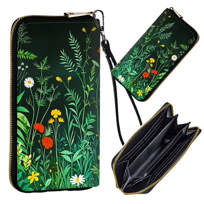 HOTWomen's Wristlet Wallets for Ladies, RFID Blocking Leather Zipper Handbag Clutch Purse Money Holder Organizer for Travel Shopping, Ocean Octopus