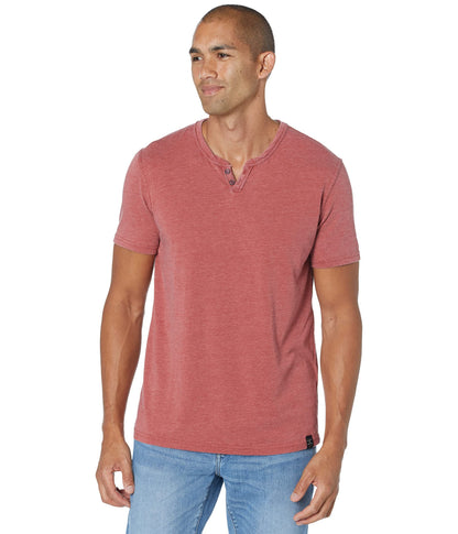 HOTLucky Brand Men's Venice Burnout Notch Neck Tee Shirt