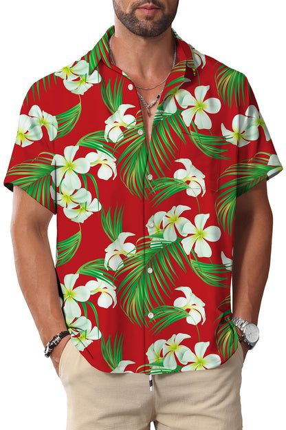 HOTKYKU Hawaiian Shirt for Men: Beach Vacation Summer Short Sleeve Button Down Mens Shirts Casual Stylish