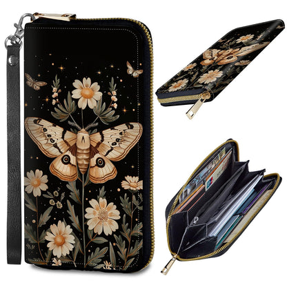 HOTWomens Wallet, PU Leather RFID Cute Wristlet Wallets for Girls Women Ladies Purse Large Credit Card Clutch Purse Card Holder Coin Pocket Travel Wallets with Zipper, Art Black Cat