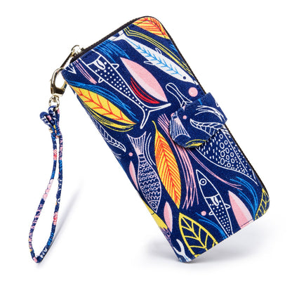 HOTWomen Wallet Card RFID For Womens Holder Blocking Credit Small Zipper Purse Pocket Bifold Slim Coin ID Ladies Wristlet Clutch Large Capacity Window Case Travel Zip Women's