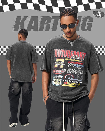 HOTBAPHITY Mens Graphic Tees Acid Washed Y2K Vintage Streetwear T-Shirt Summer | Short Sleeve Drop Shoulder Distressed Gym Workout Boyfriend Tops Summer