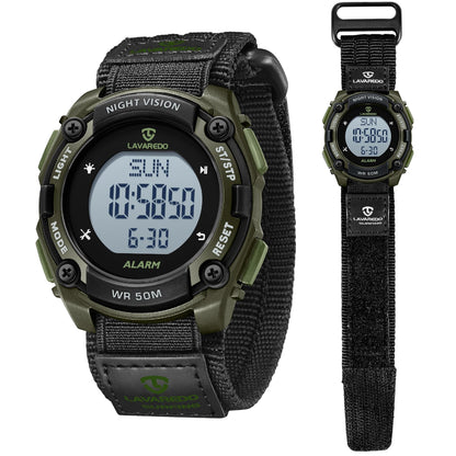 HOTBEN NEVIS Mens Digital Watch, Outdoor Sport Waterproof Watches for Men with Alarm Calendar Stopwatch Chronograph Back Light