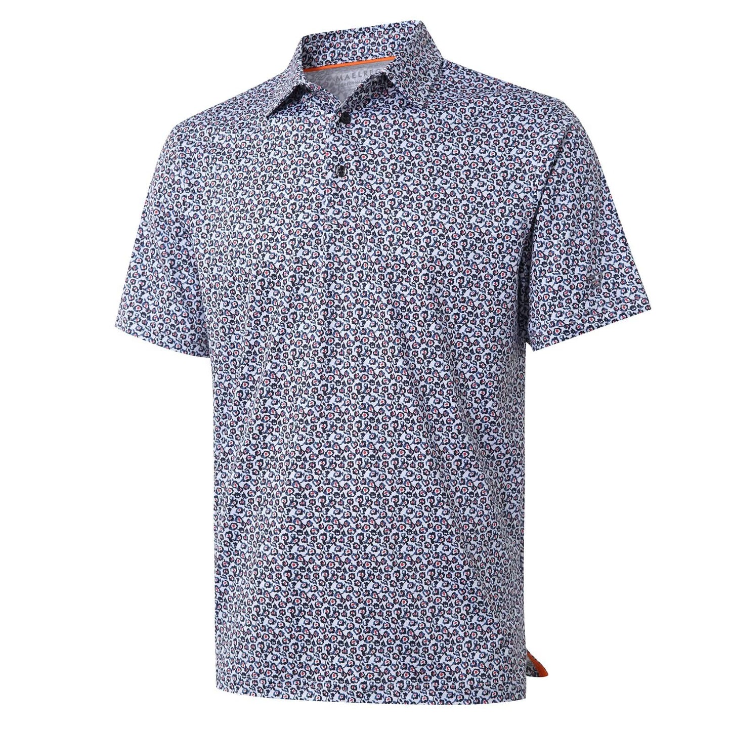 HOTGolf Shirts for Men Dry Fit Short Sleeve Print Performance Moisture Wicking Polo Shirt