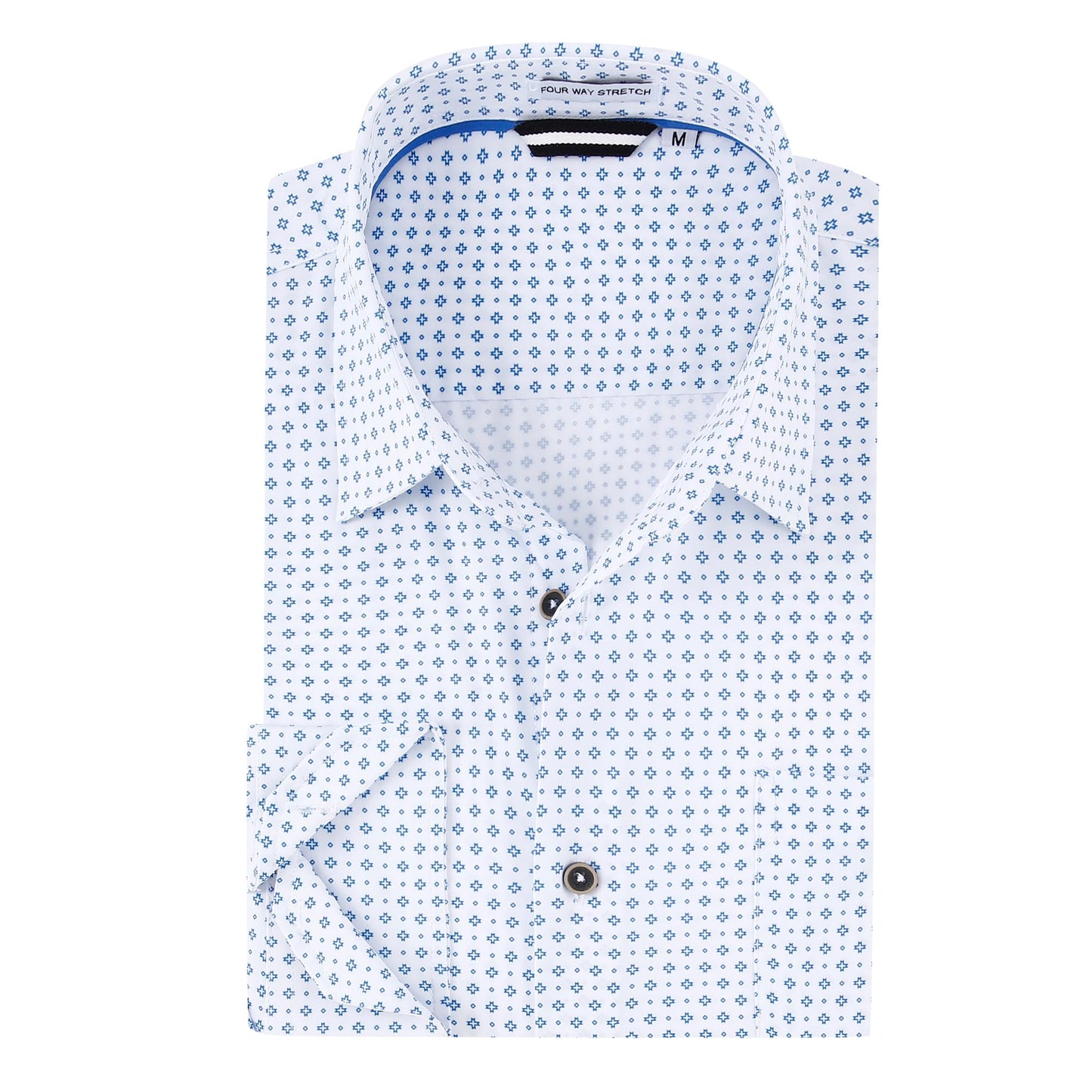 HOTAlex Vando Mens Printed Dress Shirts Regular Fit Casual Button Down Shirt | Wrinkle resistant, Machine washable, Contrast on inner collar & cuff, True-to-size cut, Business & Daily, Easy outfit pairing