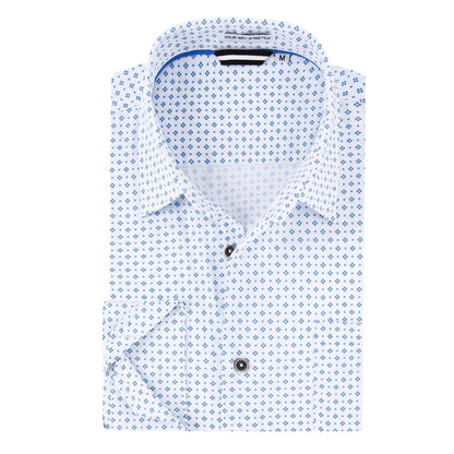 HOTAlex Vando Mens Printed Dress Shirts Regular Fit Casual Button Down Shirt | Wrinkle resistant, Machine washable, Contrast on inner collar & cuff, True-to-size cut, Business & Daily, Easy outfit pairing