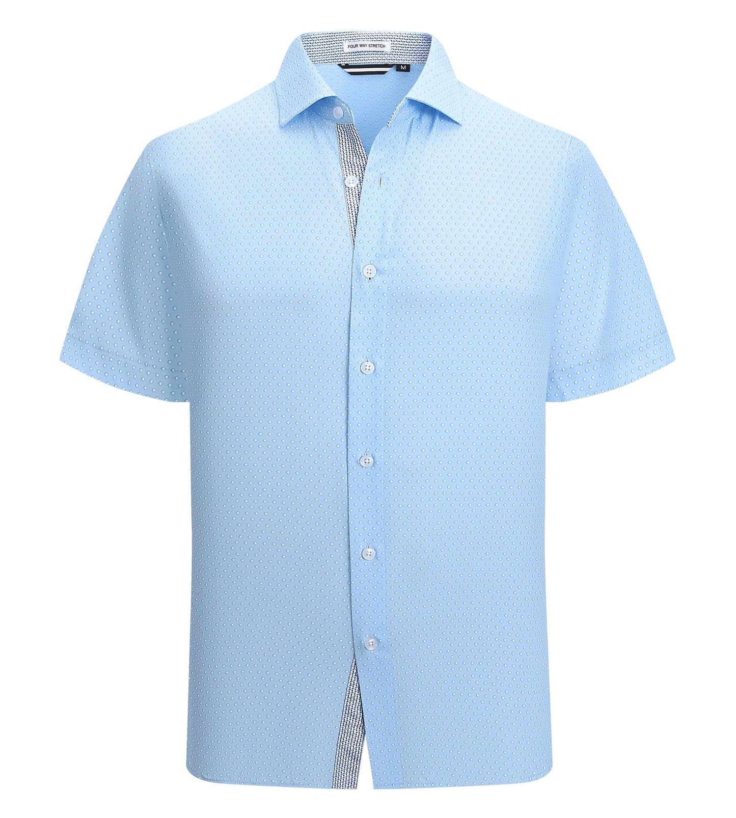HOTAlex Vando Mens Printed Dress Shirts Easy Care Button Down Shirt | Four-way flexible weave, Inner collar & cuff contrast, Anti-wrinkle texture, Lightweight, Great present for male relatives