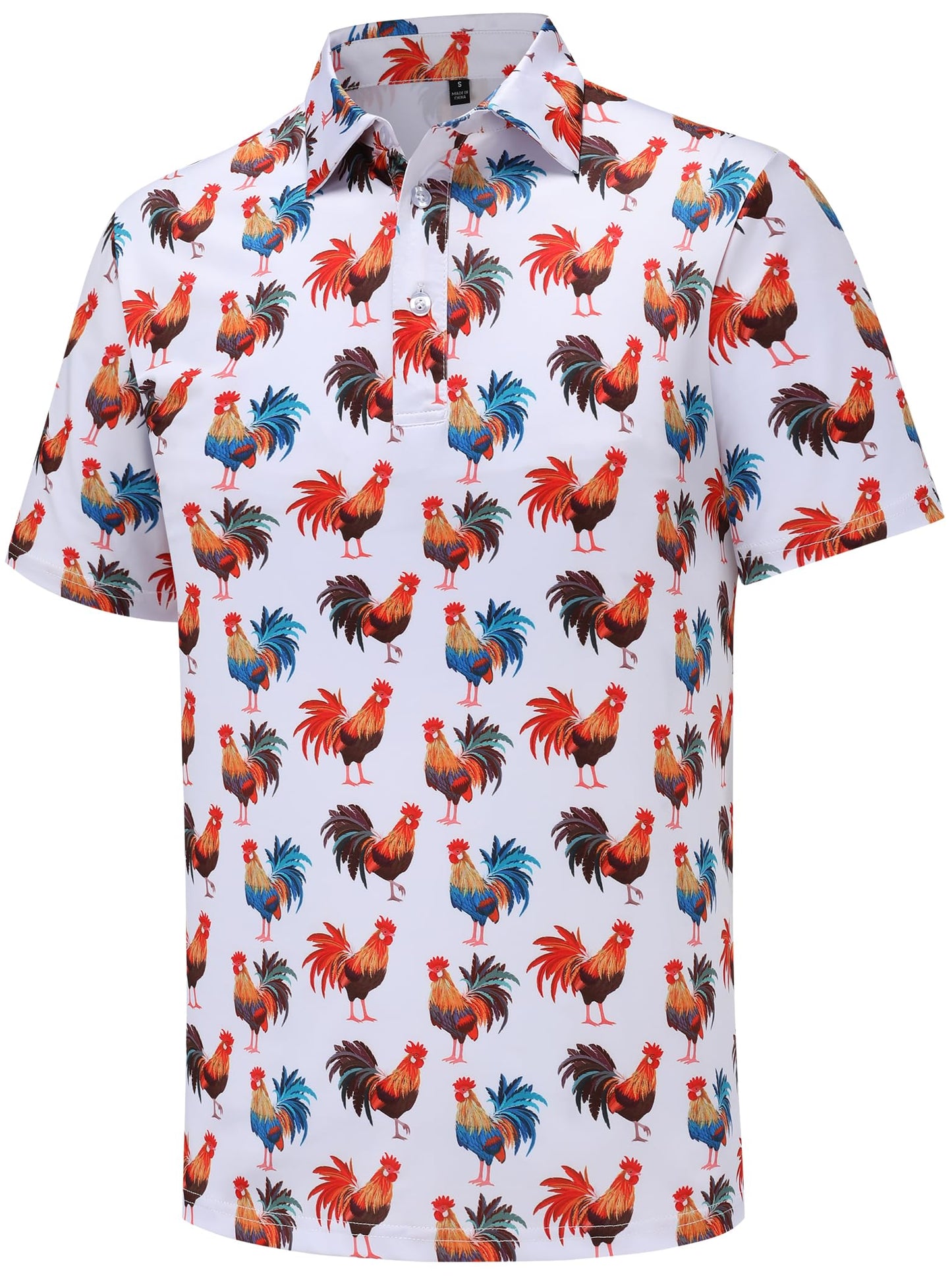HOTMen's Golf Polo Shirts Short Sleeve Performance Moisture Wicking Dry Fit Funny Golf Polo Shirts for Men