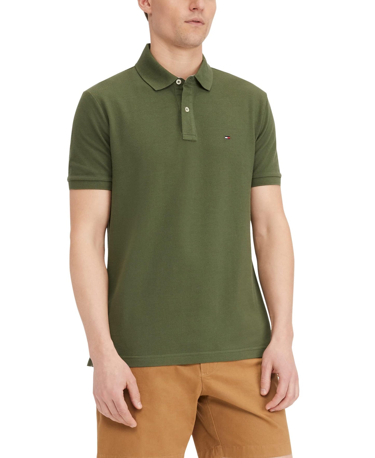 HOTTommy Hilfiger Men's Short Sleeve Cotton Pique Polo Shirt in Classic Fit