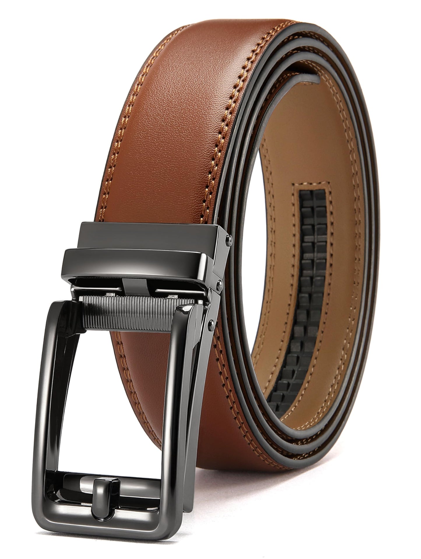 HOTCHAOREN Click Belts for Men - Mens Ratchet Belt 1 3/8" for Dress Pants - Perfect Companion to Men's Oxfords