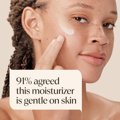HOTAveeno Positively Radiant Face Moisturizer with SPF 30 Sunscreen, Hydrating Facial Moisturizer with Soy Extract to Visibly Improve Skin Tone and Texture, Hypoallergenic Formula, Oil-Free, 2.3 Fl Oz