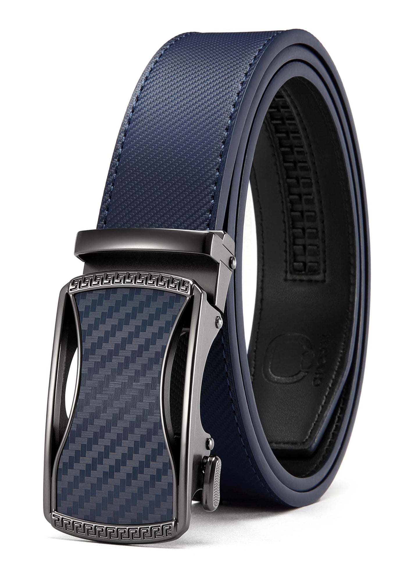 HOTCHAOREN Mens Belt Leather Ratchet Belt - Customizable Fit, Effortless Style (35mm)
