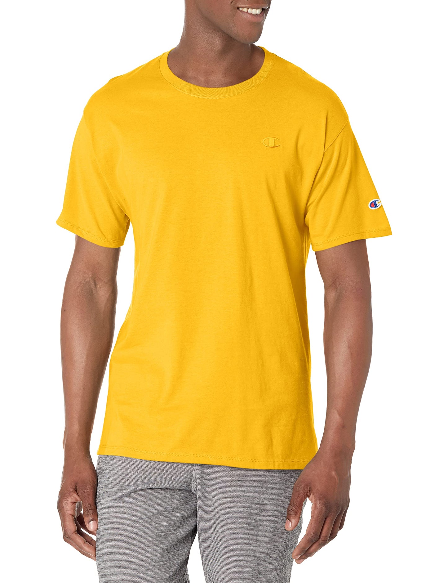 HOTChampion Men's Classic Short Sleeve T-Shirt, Standard Fit, Midweight 100% Cotton, Available in Regular and Big & Tall