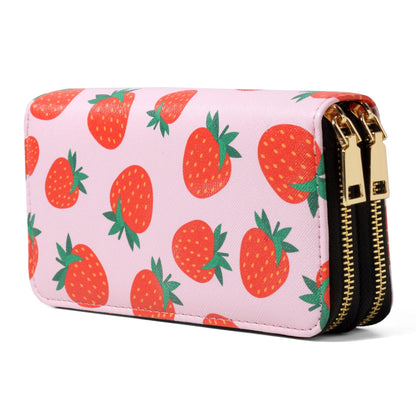 HOTCheckered Wallets for Women Cute Large Capacity Black White Plaid Purse 2 Zippers Credit Card Holder (checkered)
