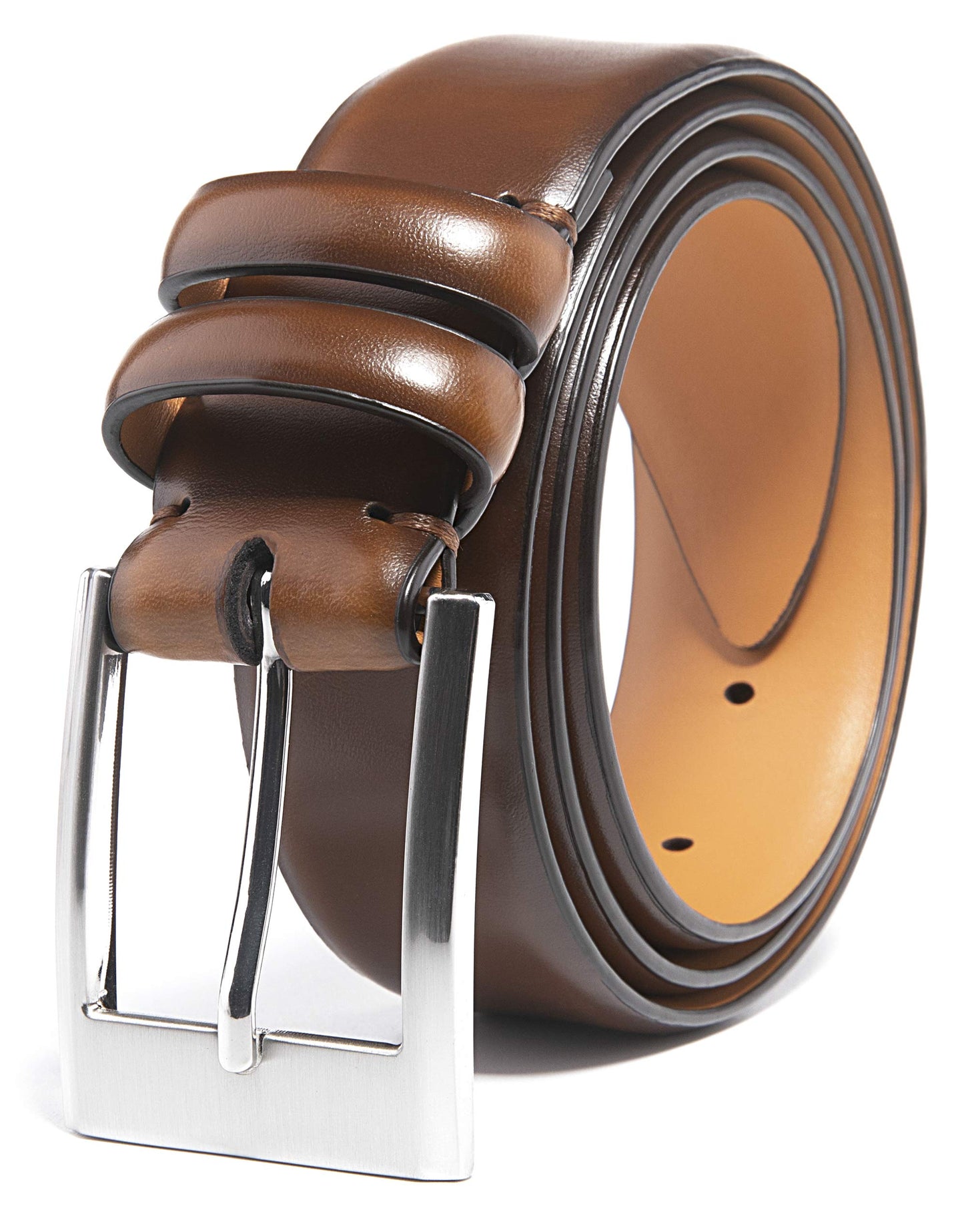 HOTFabio Valenti Genuine Leather Dress Belts For Men - Mens Belt For Suits, Jeans, Uniform With Single Prong Buckle