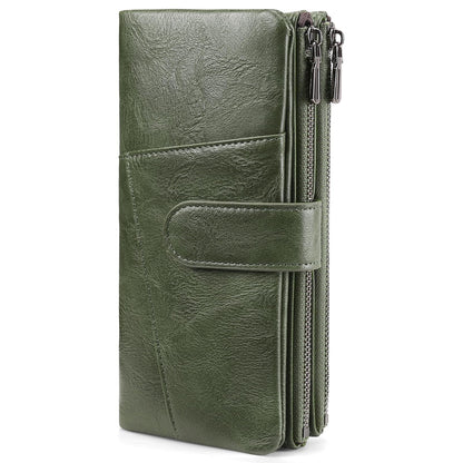 HOTFALAN MULE Womens Wallet RFID Blocking Large Capacity Card Holder Vegan Leather Trifold Wallets