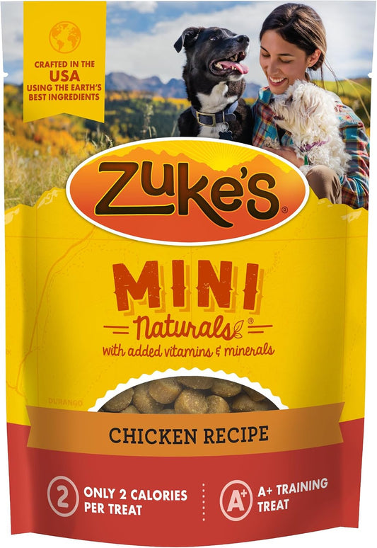 HOTZuke’s Mini Naturals Dog Training Treats for Dogs, Pet Treats Made with Real Chicken, 16 oz