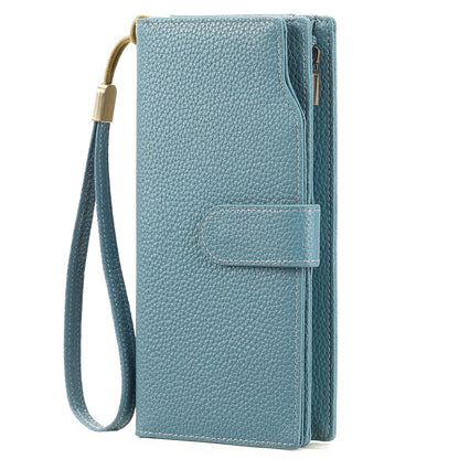 HOTGAEKEAO Womens Wallet RFID Blocking Large Capacity Vegan Leather Card Holder Wristlet Clutch with 32 Card Slots 4 ID Windows