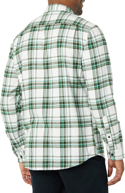 HOTAmazon Essentials Men's Slim-Fit Flannel Shirt, Long Sleeve Button Down Plaid