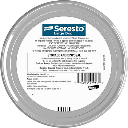 HOTSeresto Flea & Tick Collar For Dogs Over 18 lbs., Treatment & Prevention, Vet-Recommend, 8 Month Protection