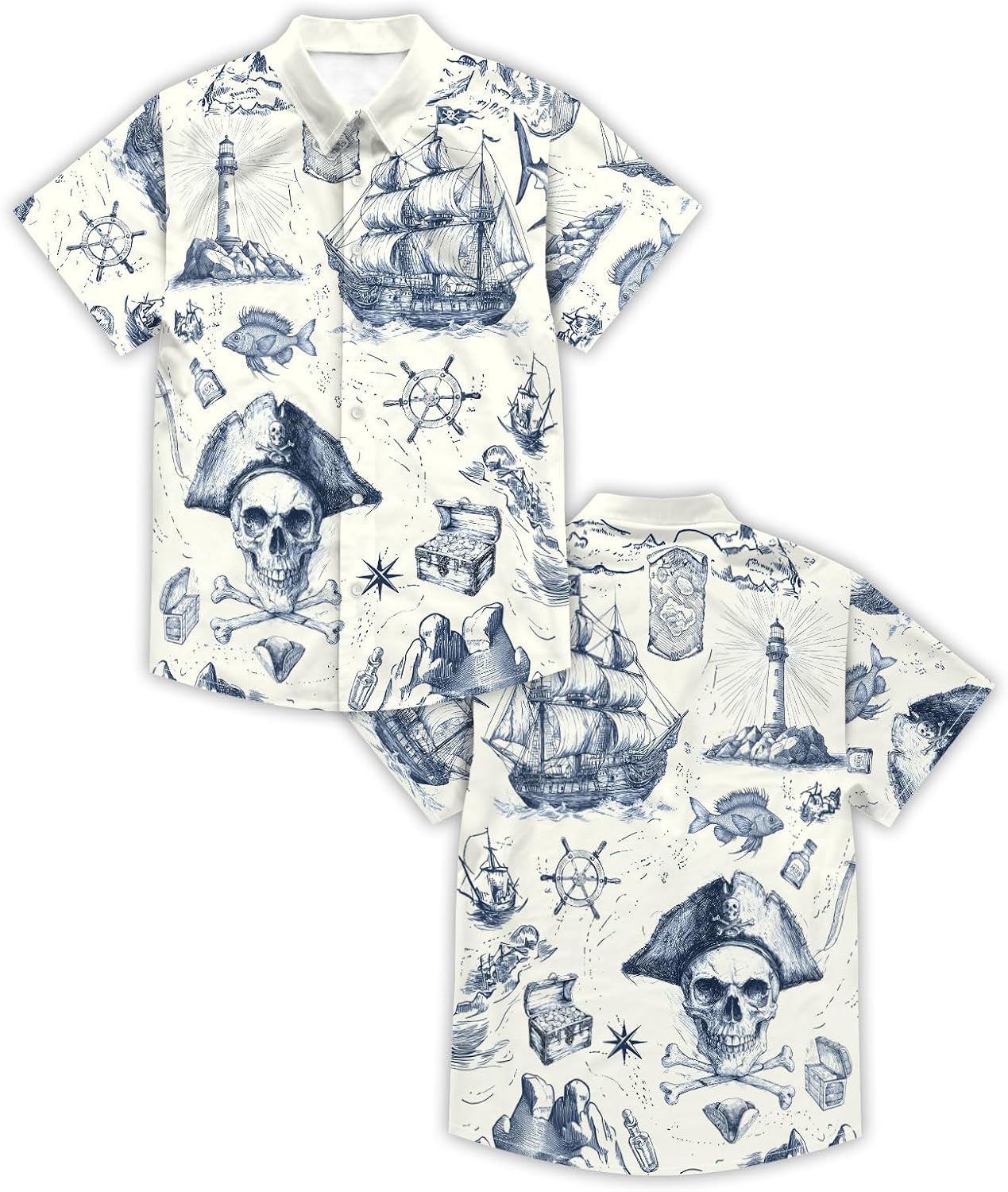 HOTDFZ Funny Hawaiian Shirts for Men Summer Beach Short Sleeve Button Down Shirt Theme Party Shirt