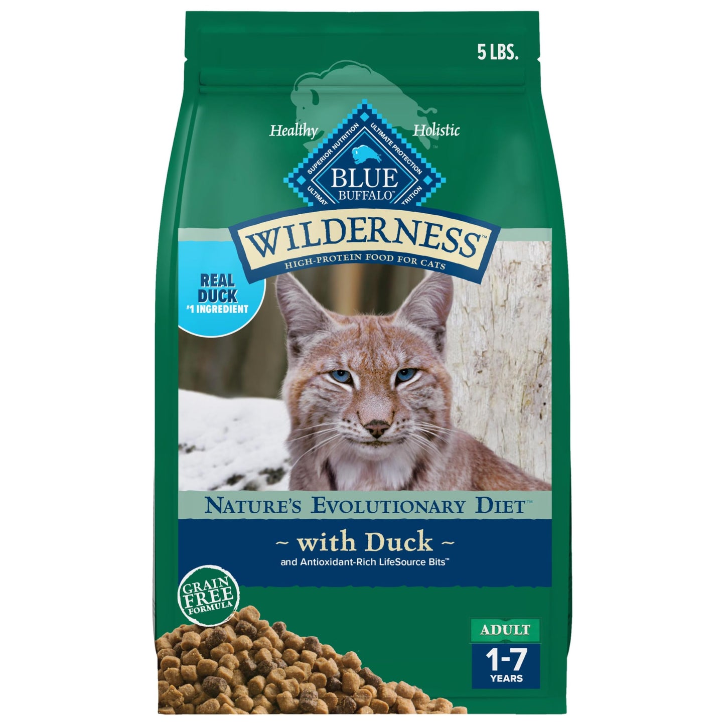 HOTBlue Buffalo Wilderness with Chicken Natural High-Protein Grain-Free Dry Food for Adult Cats, Real Chicken First, Antioxidant-Rich LifeSource Bits Support Immunity, Promotes Strong Muscles, 12 lbs.