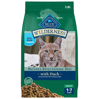 HOTBlue Buffalo Wilderness with Chicken Natural High-Protein Grain-Free Dry Food for Adult Cats, Real Chicken First, Antioxidant-Rich LifeSource Bits Support Immunity, Promotes Strong Muscles, 12 lbs.