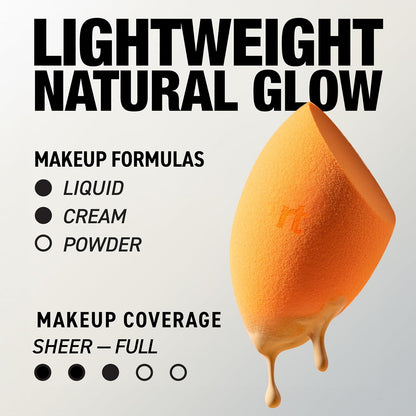 HOTReal Techniques Miracle Complexion Sponge, 4 Pack, For Applying Liquid & Cream Foundation, Skin Tint & Concealer, Makeup Blending Sponge, Natural Finish, Latex-Free & Cruelty-Free