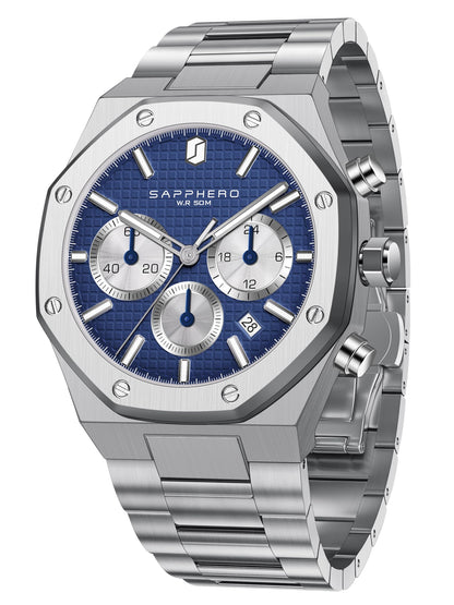 HOTSAPPHERO Mens Watches Stainless Steel Quartz Watch for Men Waterproof Date Clock Fashion Business Wristwatch Gift for Men