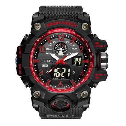 HOTKXAITO Men's Watches Sports Outdoor Waterproof Military Wrist Watch Date Multi Function Tactics LED Alarm Stopwatch