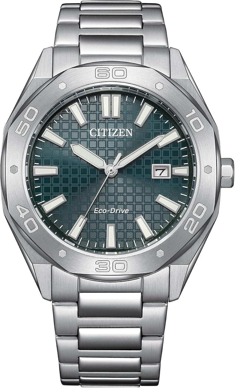 HOTCitizen Men's Eco-Drive Sport Casual Odyn Watch, Stainless Steel Watch, 3 Hand, Date